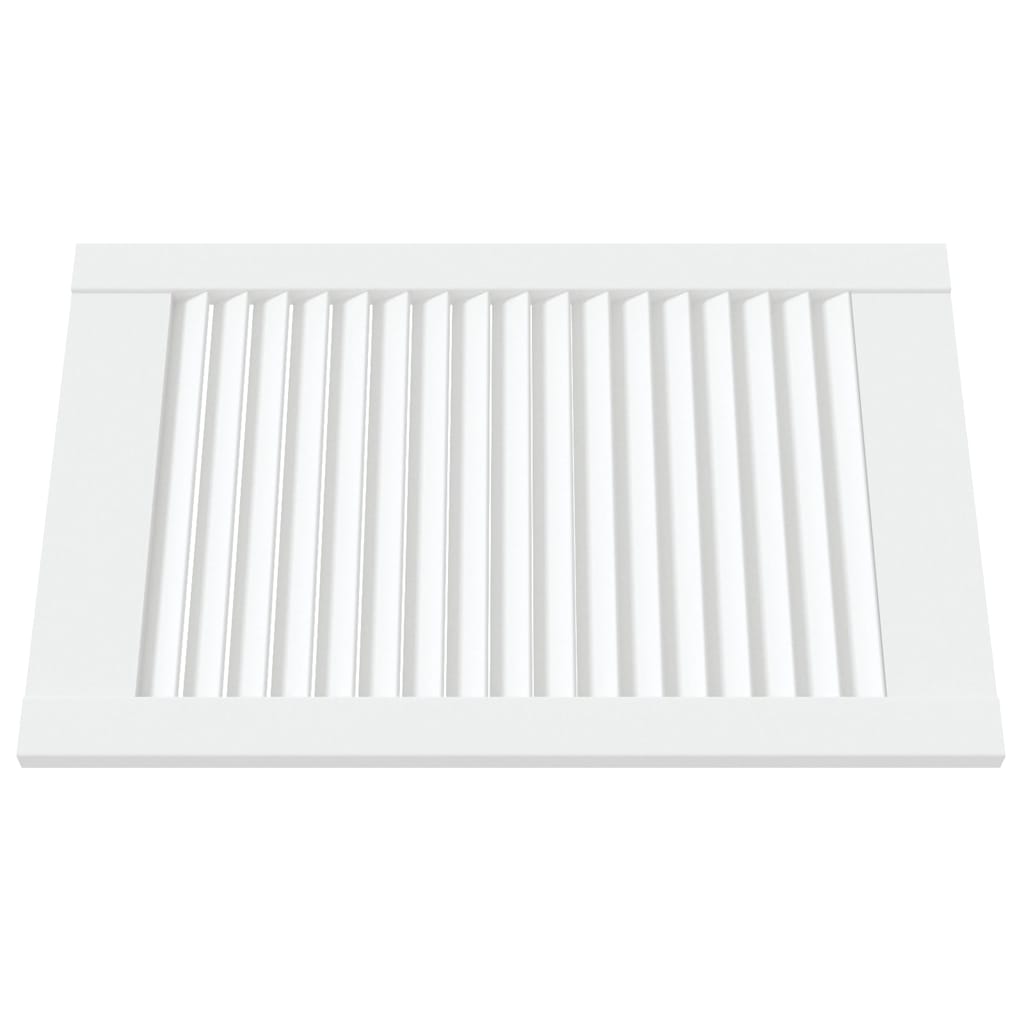 Vidaxl skabsdør med lameller 61,5x39,4 cm fast fyrretræ hvid hvid