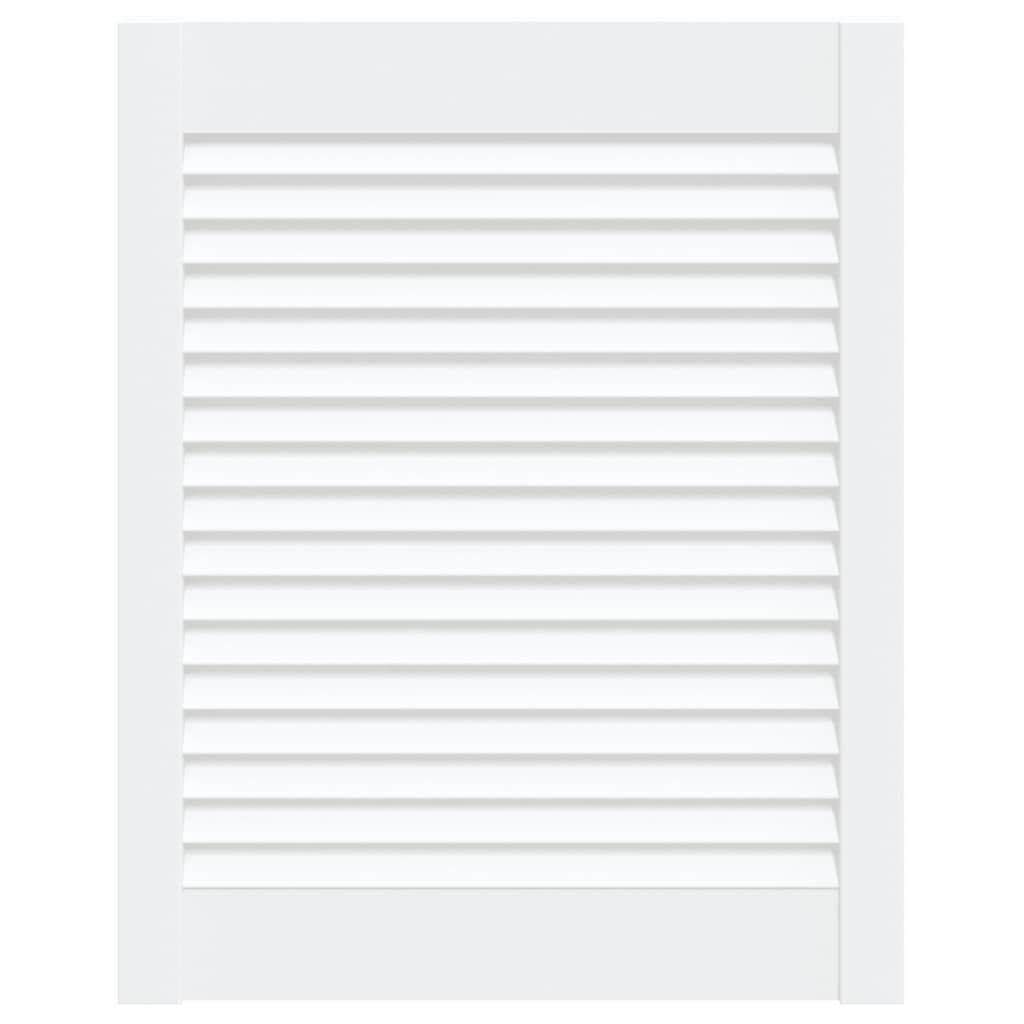 Vidaxl kabinetdør med lameller 61,5x49,4 cm fast fyrretræ hvid hvid