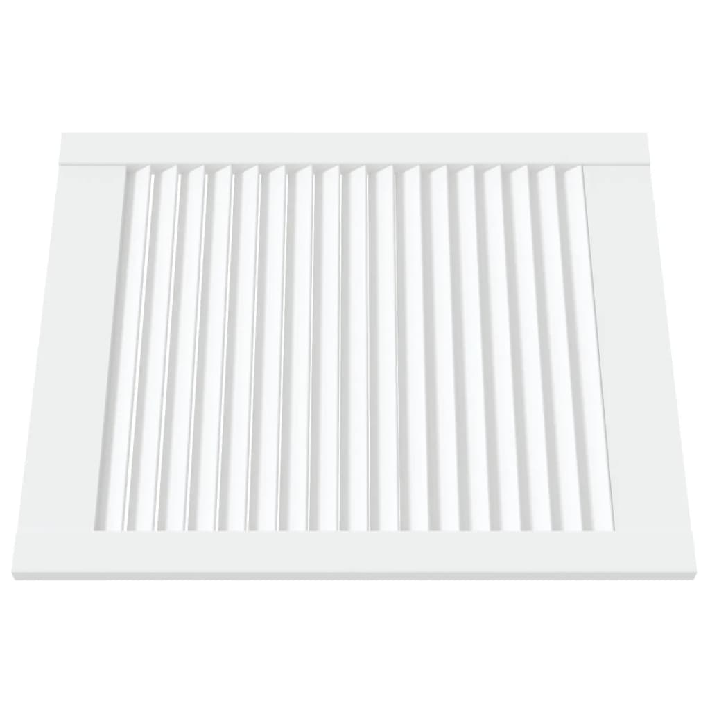 Vidaxl kabinetdør med lameller 61,5x49,4 cm fast fyrretræ hvid hvid
