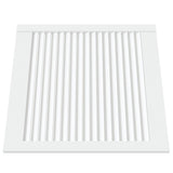 Vidaxl kabinetdør med lameller 61,5x59,4 cm fast fyrretræ hvid hvid