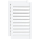 Vidaxl kabinetdøre med lameller 2 stk 69x39,4 cm fast fyrretræ hvid hvid