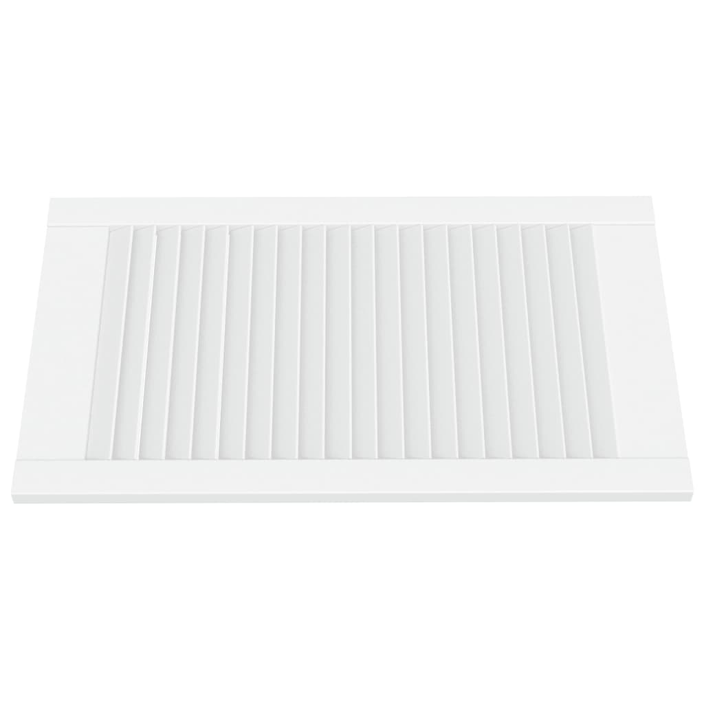 Vidaxl kabinetdøre med lameller 2 stk 69x39,4 cm fast fyrretræ hvid hvid