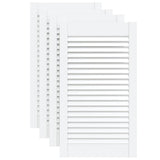 Vidaxl kabinetdøre med lameller 4 stk 69x39,4 cm fast fyrretræ hvid hvid