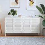 Vidaxl kabinetdøre med lameller 4 stk 69x39,4 cm fast fyrretræ hvid hvid
