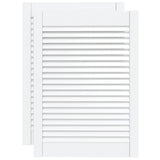 Vidaxl kabinetdøre med lameller 2 stk 69x49,4 cm fast fyrretræ hvid hvid