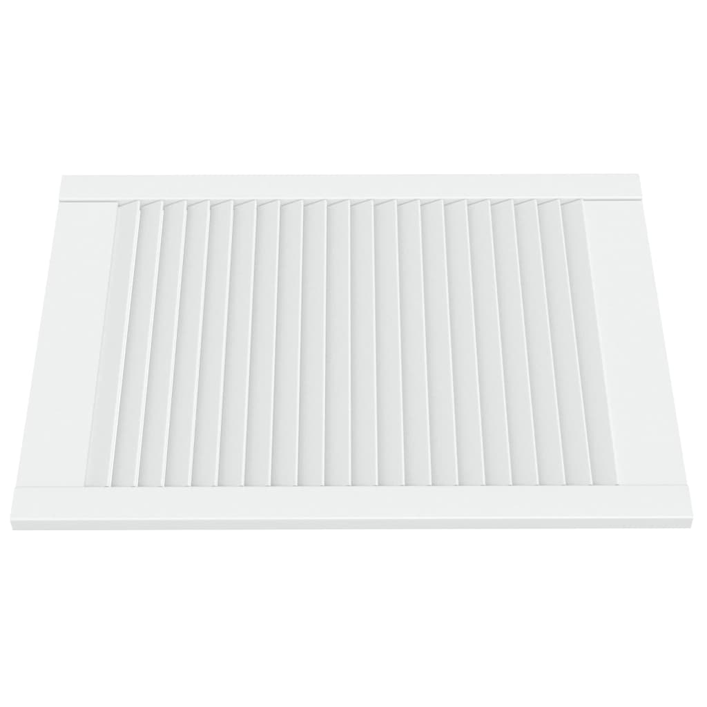 Vidaxl kabinetdøre med lameller 2 stk 69x49,4 cm fast fyrretræ hvid hvid