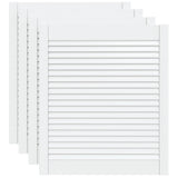 Vidaxl kabinetdøre med lameller 4 stk 69x59,4 cm fast fyrretræ hvid hvid