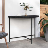 Vidaxl tuintafel 100x50x75 cm poly rattan zwart