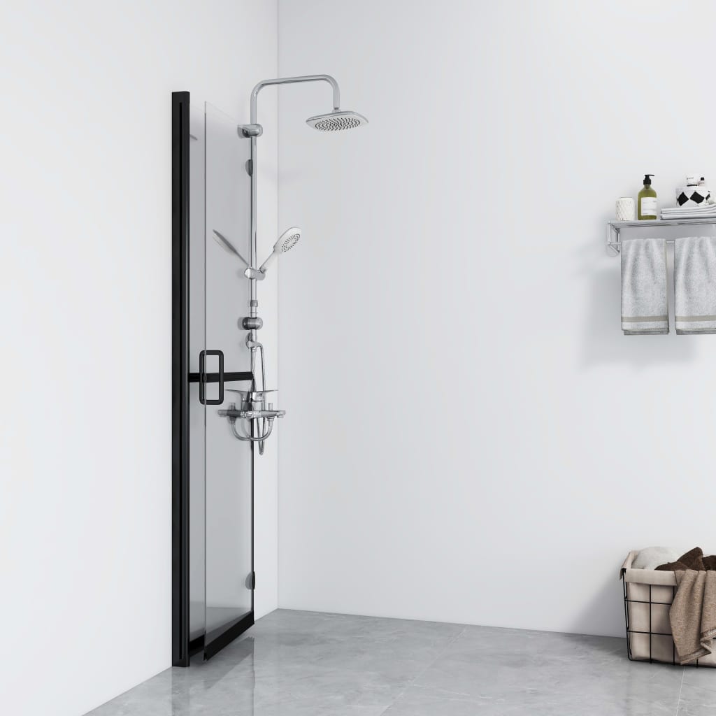 Vidaxl walk-in brusevæg Sammenfoldelig 80x190 cm ESG-Glas gennemsigtig