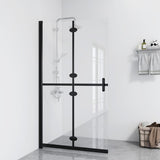 Vidaxl walk-in brusevæg sammen sammenfoldelig 90x190 cm ESG-Glas gennemsigtig