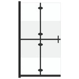Vidaxl walk-in brusevæg Sammenfoldelig 80x190 cm ESG-Glas Halfmat