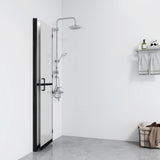 Vidaxl walk-in bruser væg sammenfoldelig 80x190 cm ESG-Glas Mat