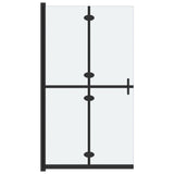 Vidaxl walk-in bruser væg sammenfoldelig 90x190 cm ESG-Glas Mat