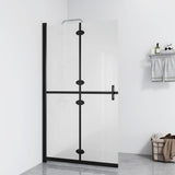 Vidaxl walk-in bruser væg sammenfoldelig 100x190 cm ESG-Glas Mat