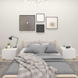 Vidaxl nachtkastje 100x35x40 cm bewerkt hout wit