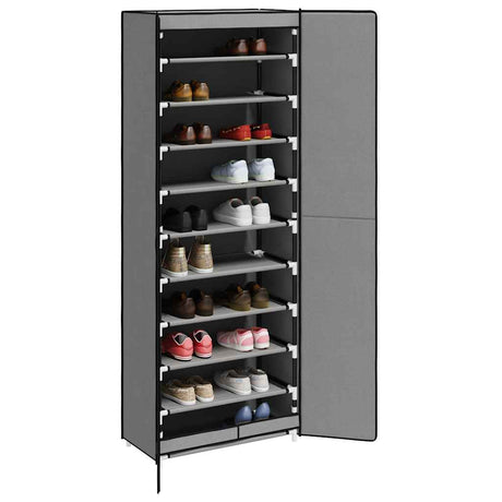 VidaXL skoskab 60x30x166 cm stof grå