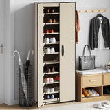Vidaxl Shoe Cabinet 60x30x166 cm stofcreme -farvet