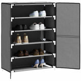 Vidaxl Shoe Cabinet 60x28x90 cm stof grå