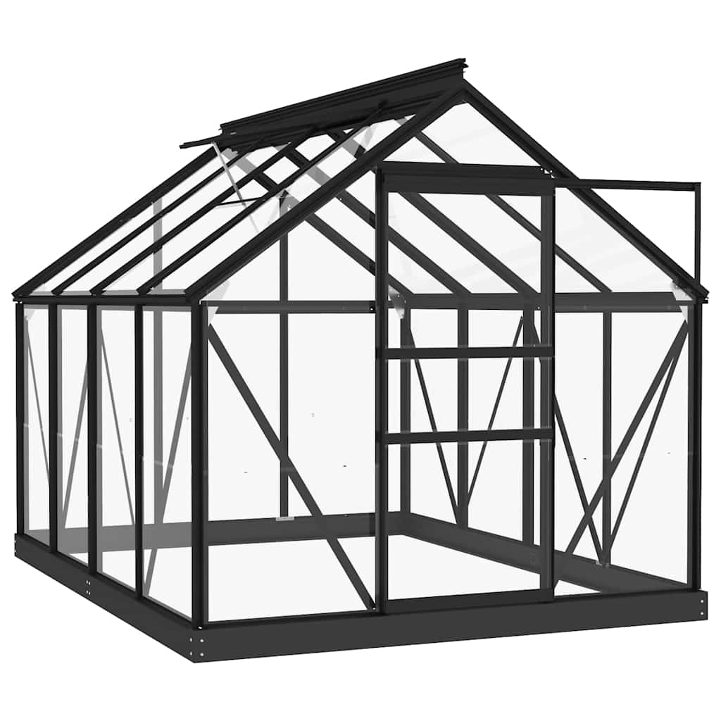 Vidaxl vervangend frame tuinkas 155x200,5x191 cm aluminium antraciet