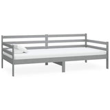 Vidaxl slaapbank massief grenenhout grijs 90x200 cm
