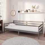 Vidaxl slaapbank massief grenenhout grijs 90x200 cm