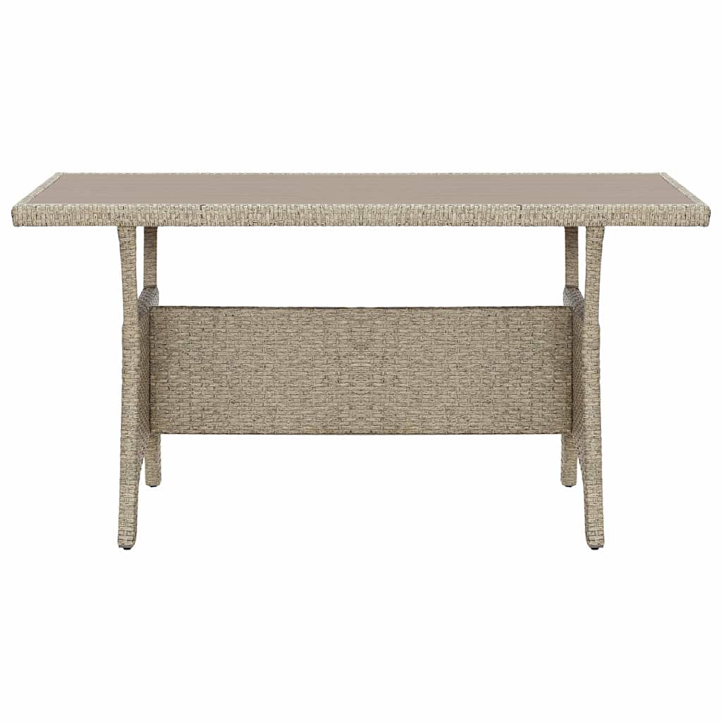 Vidaxl tuintafel 120x70x66 cm poly rattan grijs