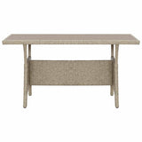 Vidaxl tuintafel 120x70x66 cm poly rattan grijs