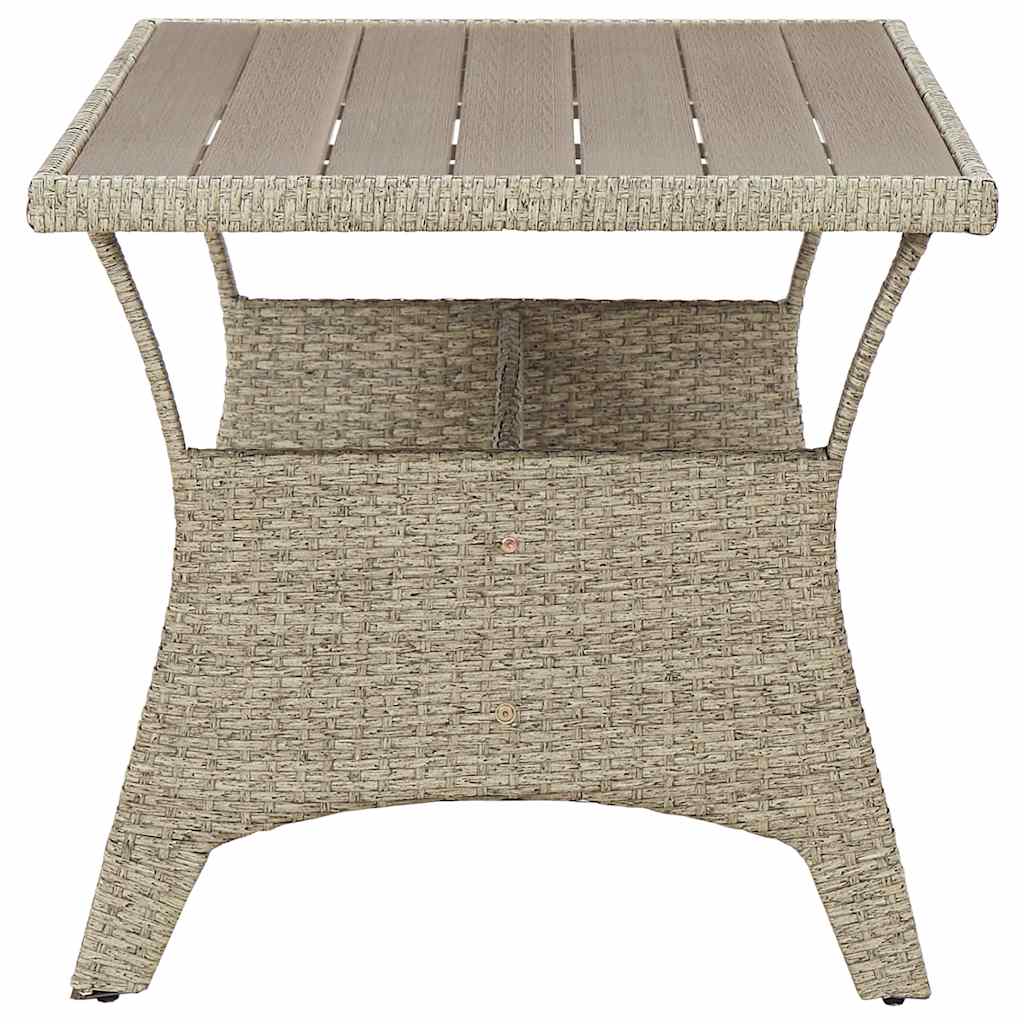 Vidaxl tuintafel 120x70x66 cm poly rattan grijs