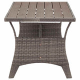 Vidaxl tuintafel 120x70x66 cm poly rattan grijs