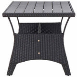 Vidaxl tuintafel 120x70x66 cm poly rattan zwart