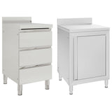 Vidaxl Kitchen Cabinets Commercial 2 st rustfrit stål