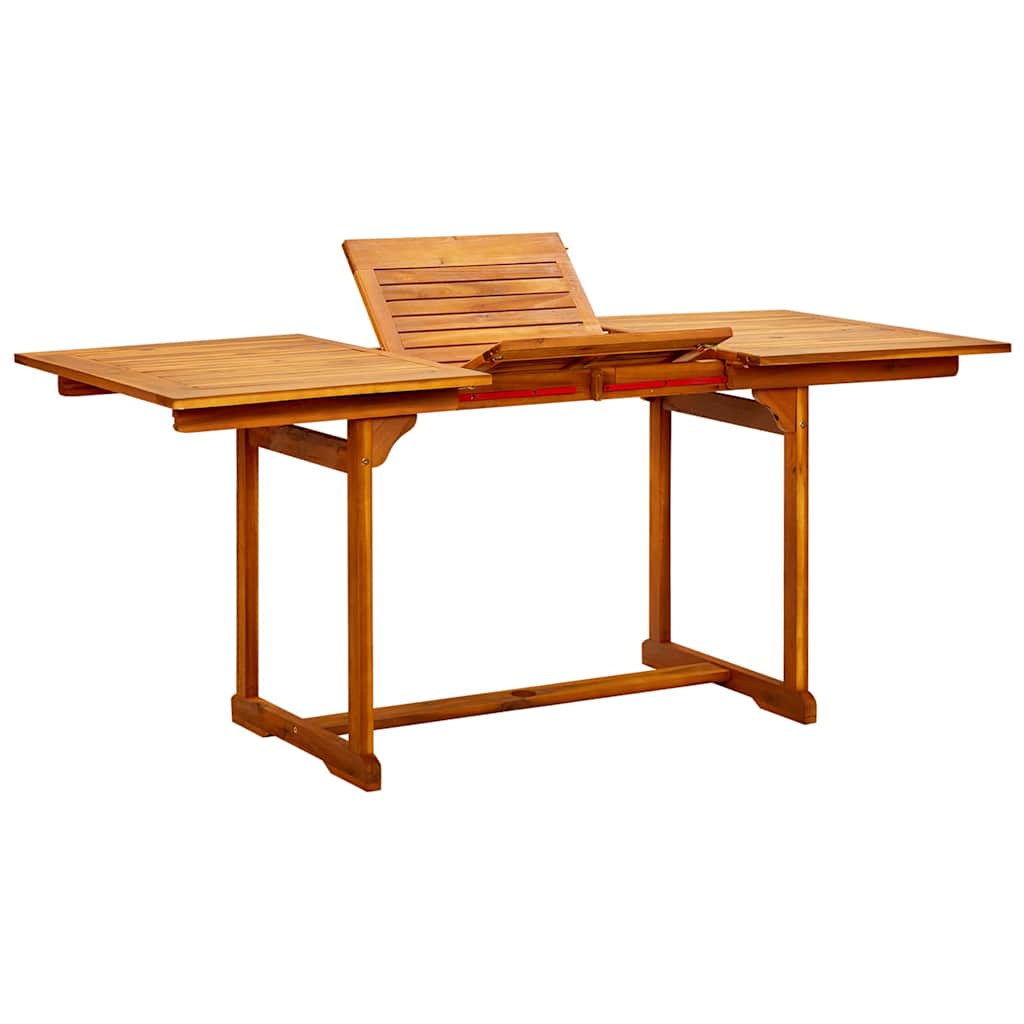 Vidaxl tuintafel (120-170)x80x75 cm massief acaciahout