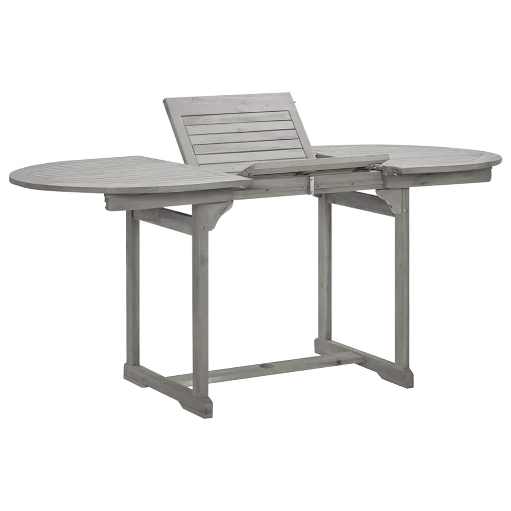 Vidaxl tuintafel (120-170)x80x75 cm massief acaciahout