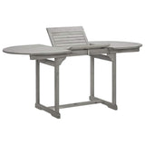 Vidaxl tuintafel (120-170)x80x75 cm massief acaciahout