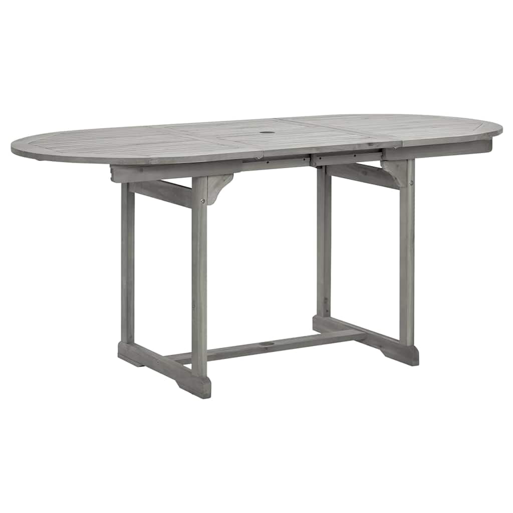 Vidaxl tuintafel (120-170)x80x75 cm massief acaciahout