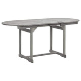 Vidaxl tuintafel (120-170)x80x75 cm massief acaciahout