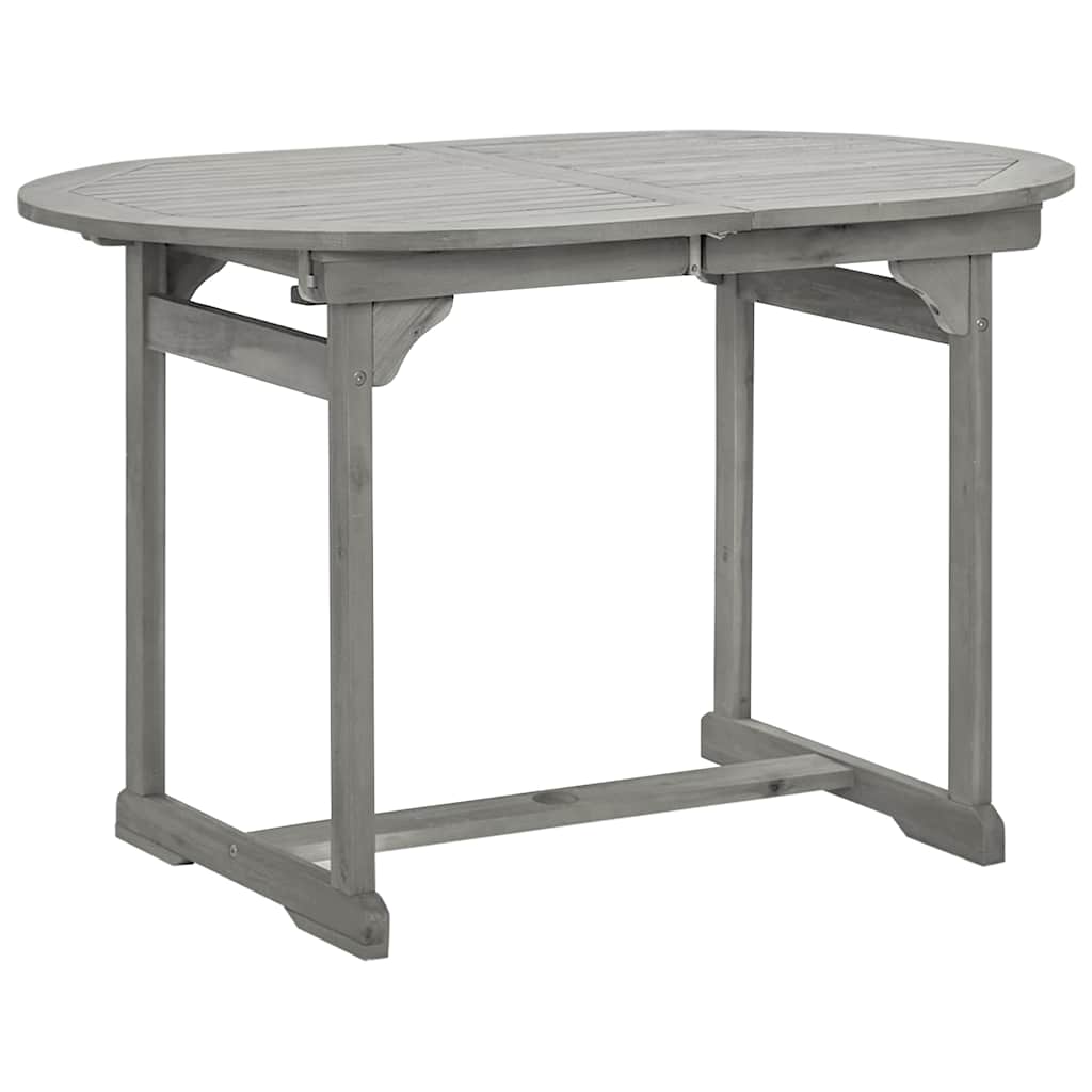 Vidaxl tuintafel (120-170)x80x75 cm massief acaciahout