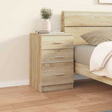 Vidaxl nachtkastje 40x40x63 cm bewerkt hout sonoma eikenkleurig