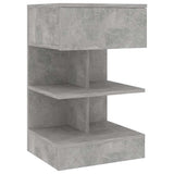 Vidaxl nachtkastje 40x35x65 cm bewerkt hout betongrijs