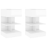 Vidaxl nachtkastjes 2 st 40x35x65 cm spaanplaat hoogglans wit