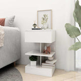Vidaxl nachtkastjes 2 st 40x35x65 cm spaanplaat hoogglans wit