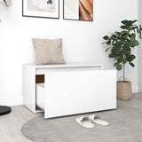 Vidaxl halbankje 80x40x45 cm bewerkt hout wit
