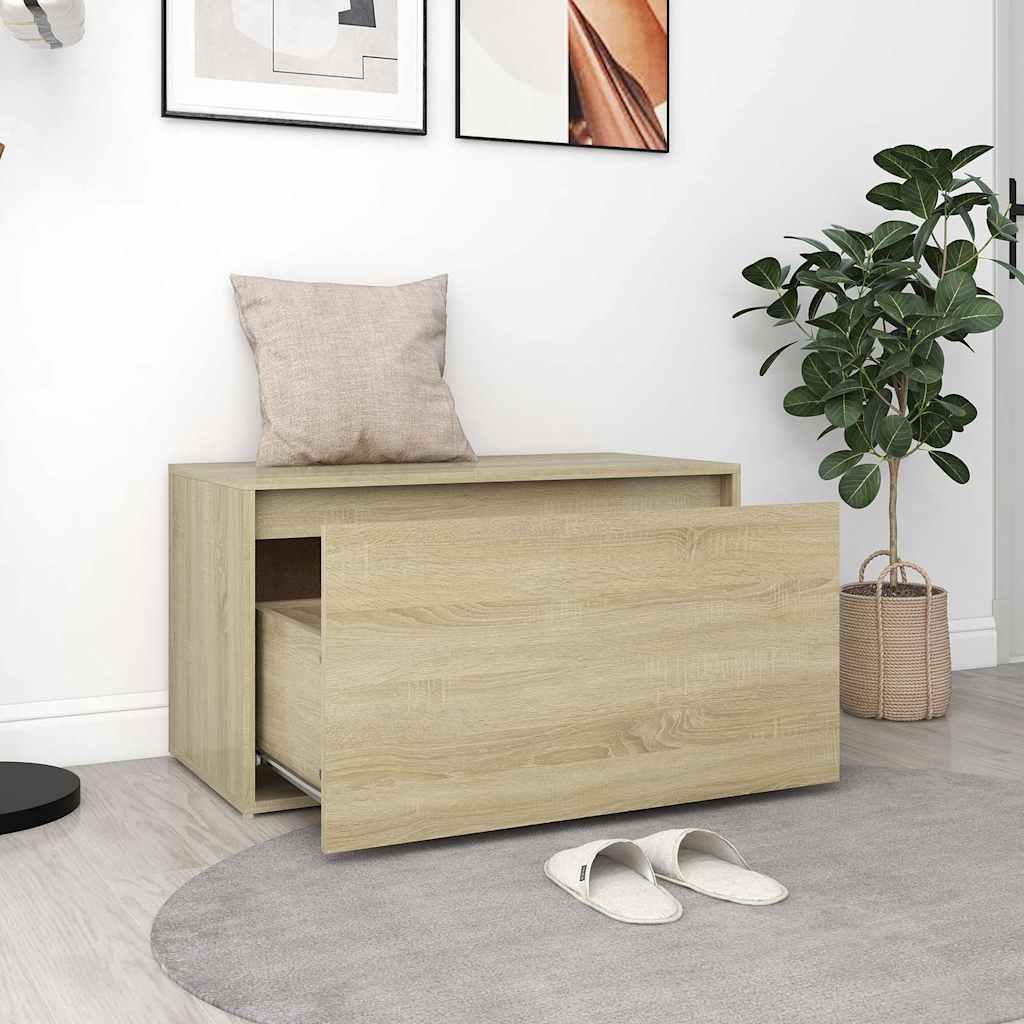 Vidaxl halbank 80x40x45 cm bewerkt hout sonoma eikenkleurig