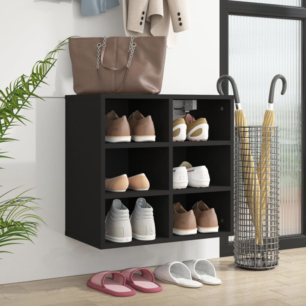 Vidaxl schoenenkast 52,5x30x50 cm zwart