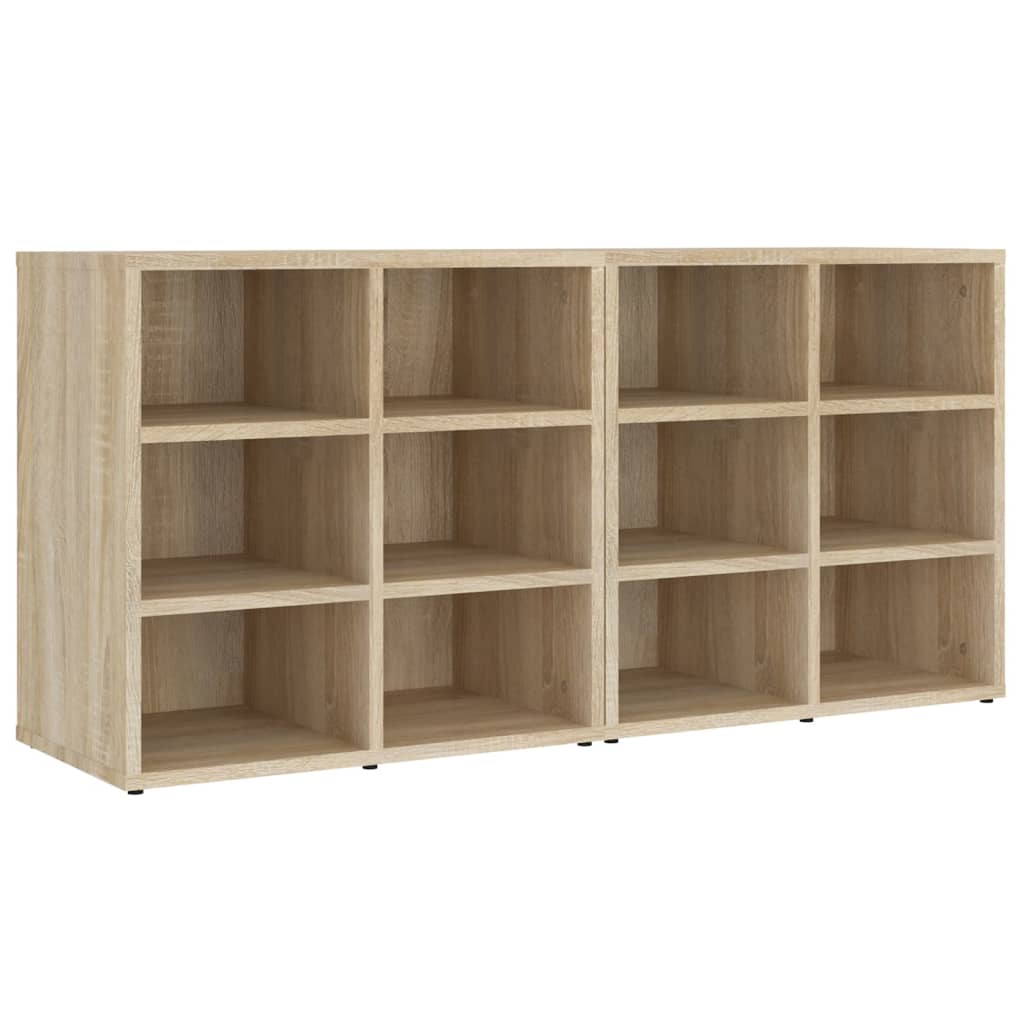 Vidaxl schoenenkasten 2 st 52,5x30x50 cm sonoma eikenkleurig