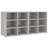 Vidaxl schoenenkasten 2 st 52,5x30x50 cm betongrijs