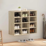 Vidaxl schoenenkast sonoma eiken 77,5 x 30 x 67 cm bewerkt hout