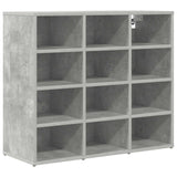 Vidaxl schoenenkast betongrijs 77,5 x 30 x 67 cm bewerkt hout