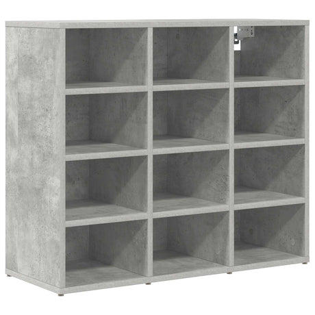 Vidaxl schoenenkast betongrijs 77,5 x 30 x 67 cm bewerkt hout