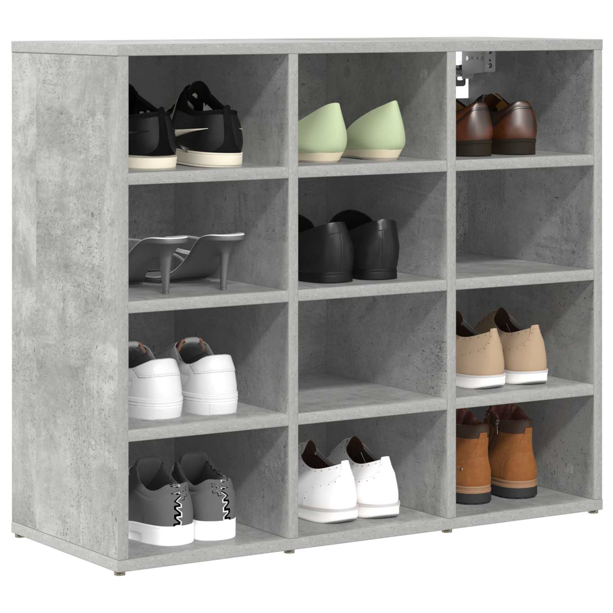 Vidaxl schoenenkast betongrijs 77,5 x 30 x 67 cm bewerkt hout